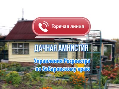 Жителям Хабаровского края разъяснят тонкости «дачной амнистии»