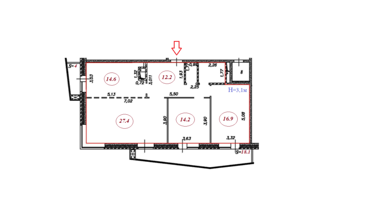 Видовая 3-ком квартира, Запарина, д. 25